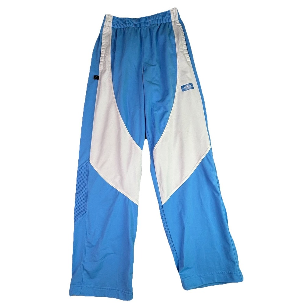 Nike Air Jordan Men's Track Pants Size Small Jumpman Sport Jam Woven White Blue